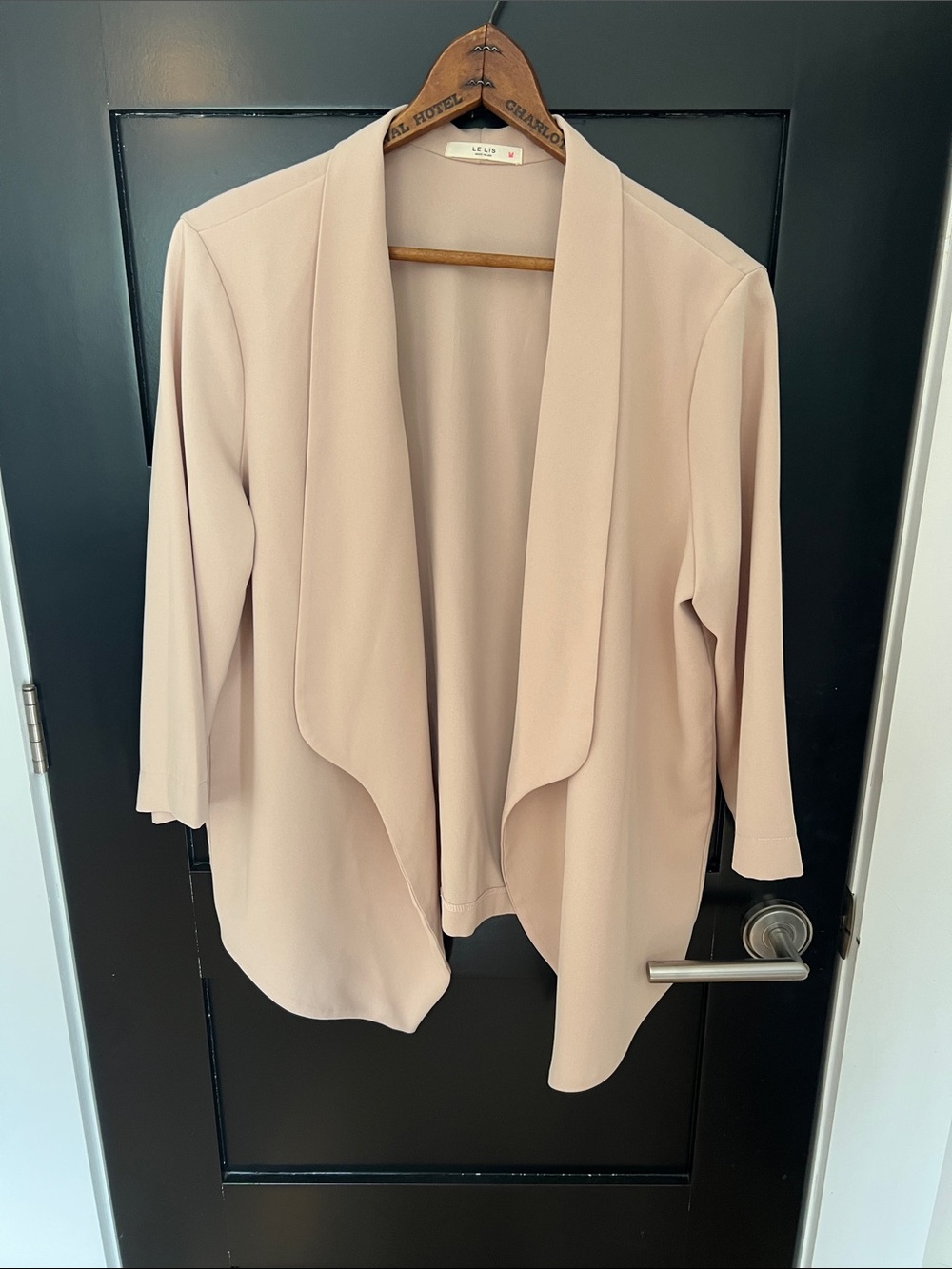 Le Lis Open-Front Draped Blazer